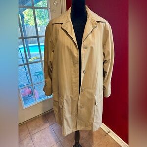 London Fog Women’s 8P Trench Coat Beige Plaid Zip Out Liner Limited Edition